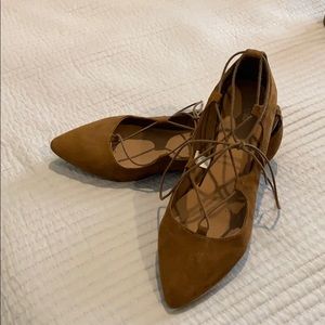 Brown Target Lace up flats